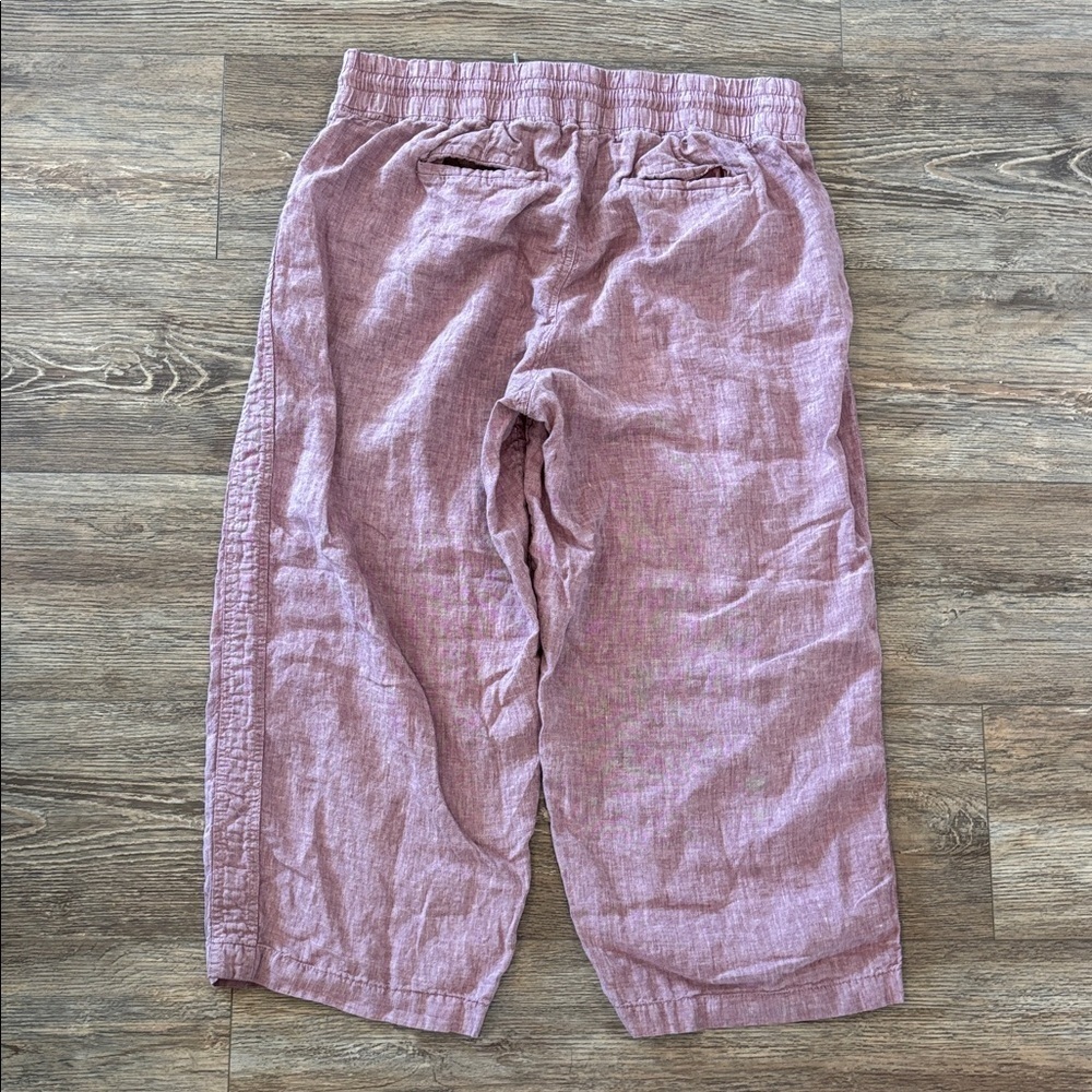Athleta Cabo Linen Wide Leg High Waisted Cropped Pants Women's Plus Size 22 EUC - Picture 11 of 12